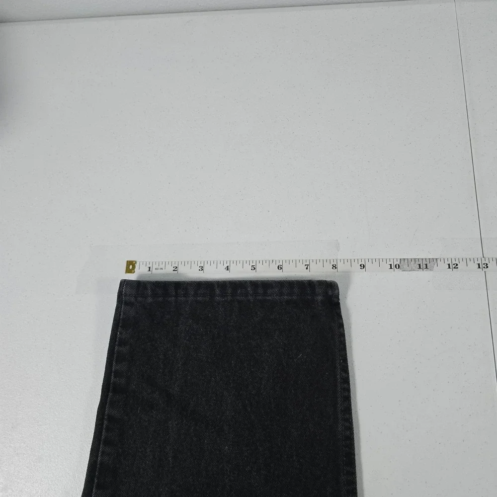 Levis 555 Relaxed Fit Straight Leg Jeans Mens 38x34 Black Denim Made in USA 90s